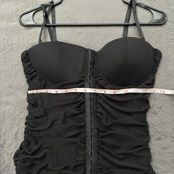 Fashion Nova Can’t Be Bothered Mesh Mini Dress Black - Picture 3 of 9